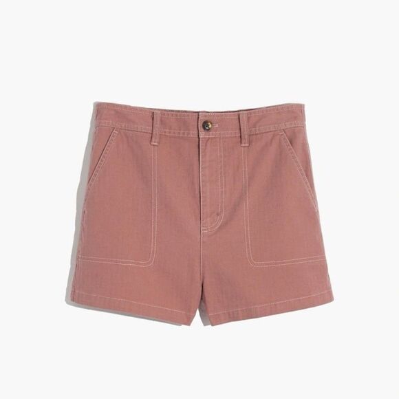 Madewell Women's High Rise Camp Shorts Faded Mauve Size Medium AJ524 - Picture 4 of 10